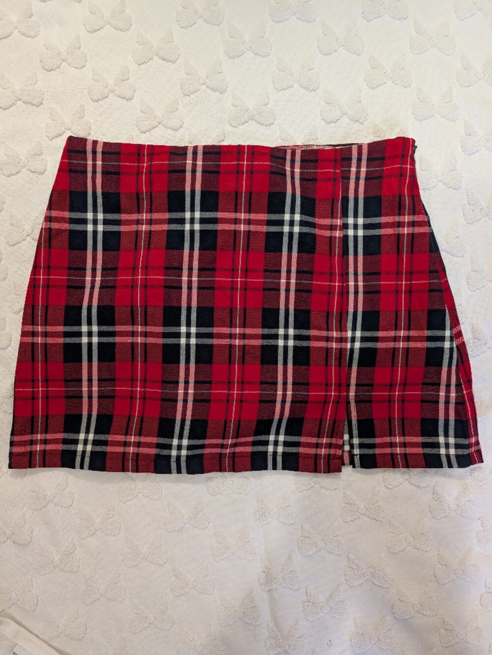 Sincerely Jules Red Black Plaid Mini Skirt